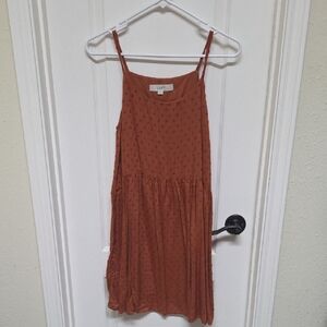 Loft Rust Orange Sleeveless Dress